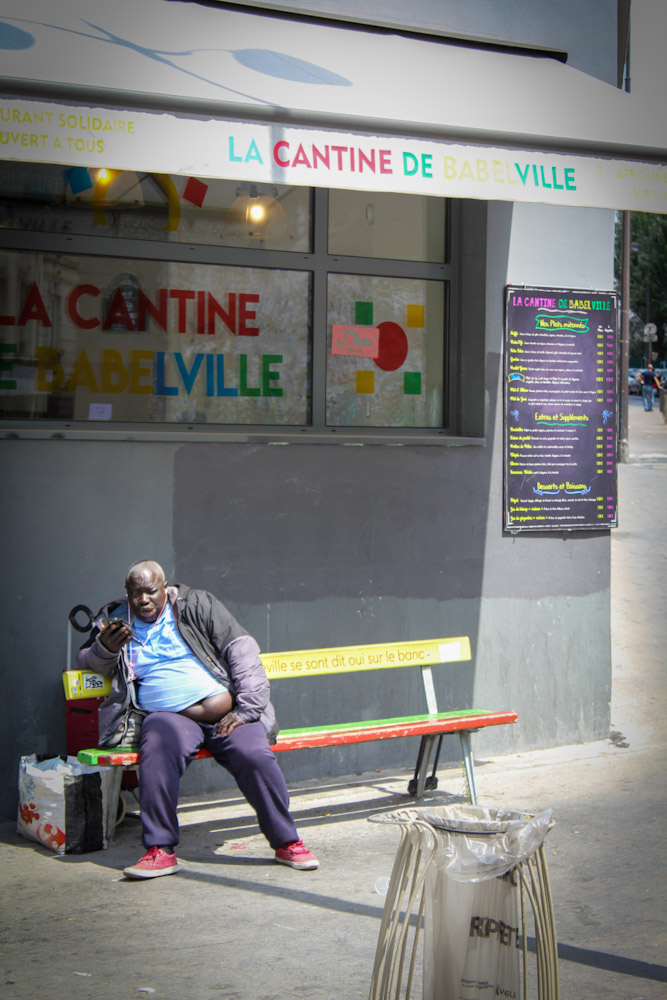 African man in Paris, Belleville area